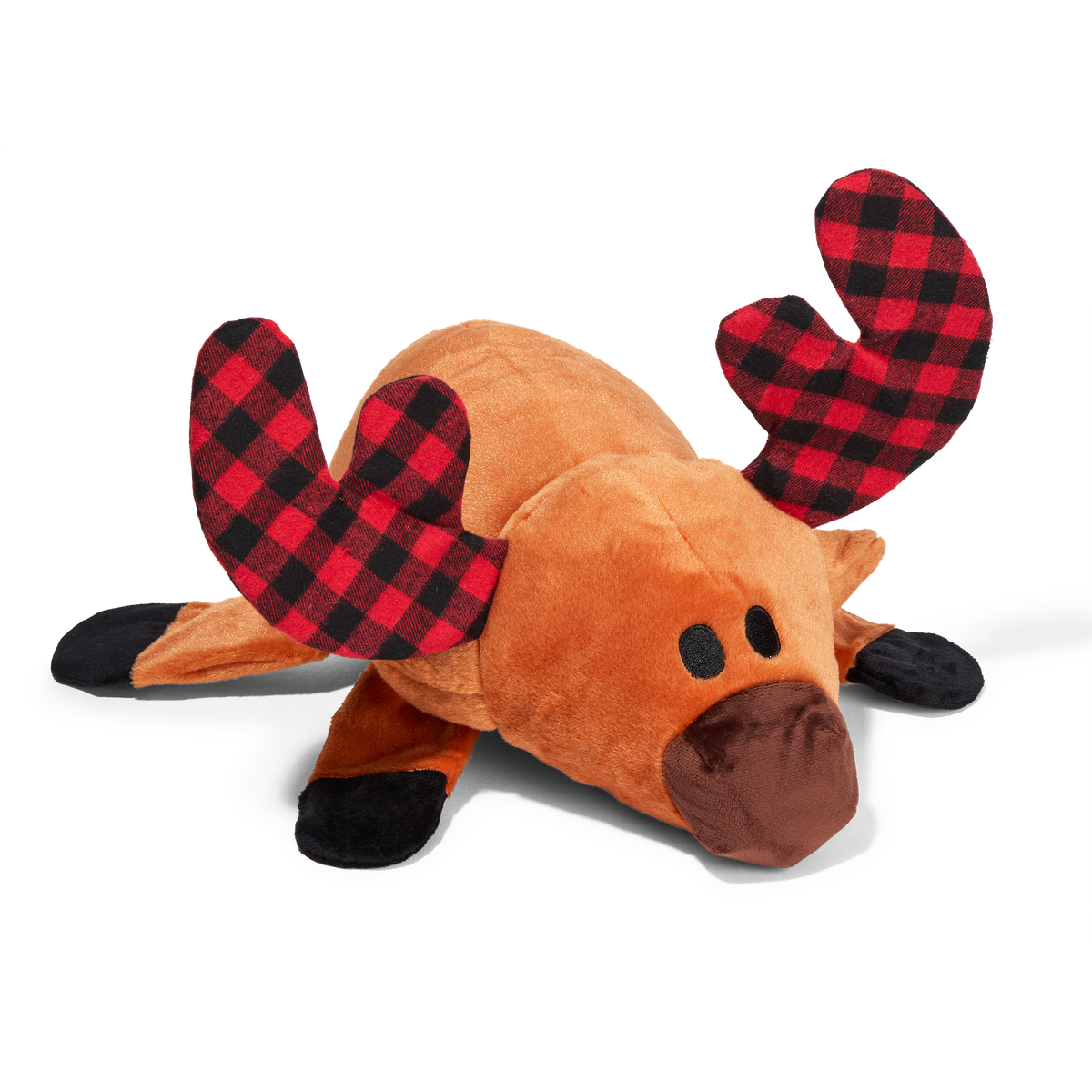 Buffalo Plaid Blitzen Plush Extra-Large + Tug Dog Toy