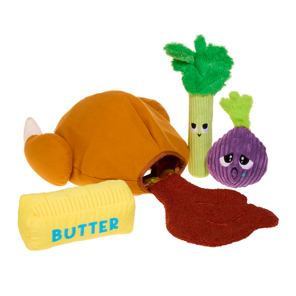 Over-Snuffed Turkey Plush Extra-Large + Multi-Part + Enrichment Dog Toy