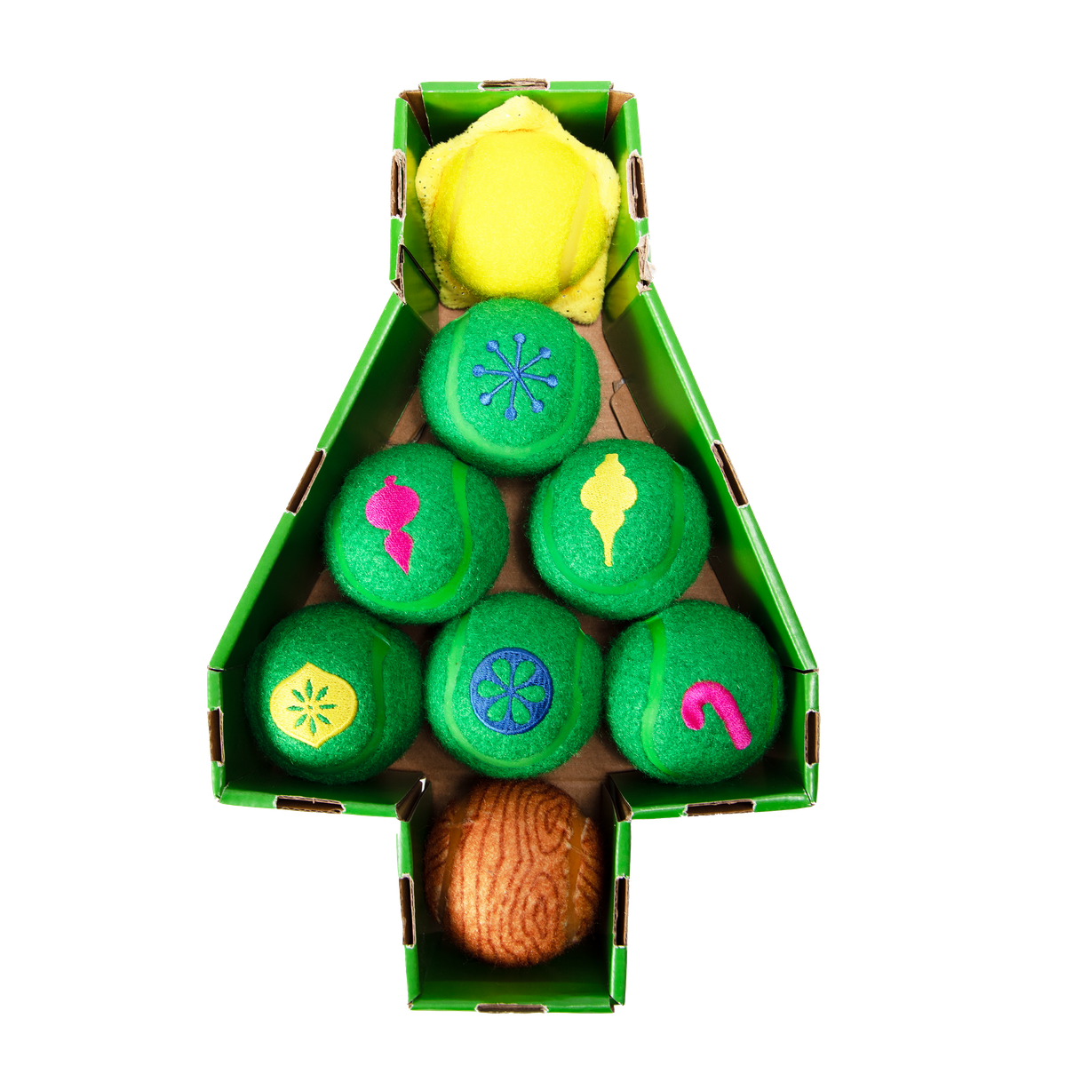 Deck the Balls Plush Multi-Part + Fetch Dog Toy