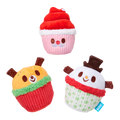 Merry Cupcakes Plush Multi-Part Dog Toy