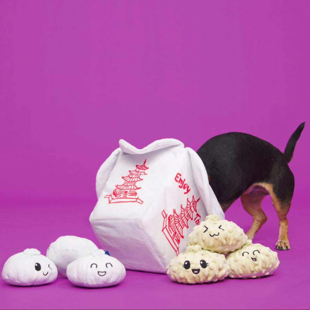 Andi's Famous Plush Dumplings Enrichment + Multi-Part + Extra-Large Dog Toy