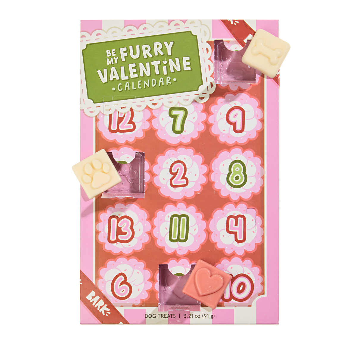 Be My Furry Valentine Treat Calendar Vegetarian Hard & Crunchy Dog Treats