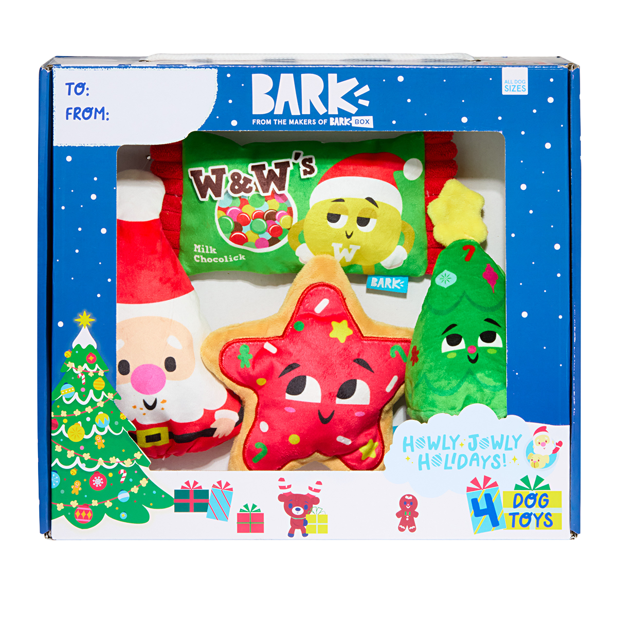 Howly Jowly Holidays Dog Toy Bundle