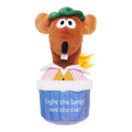 Lamplighter Rizzo the Rat Plush Multi-Part + Enrichment Dog Toy