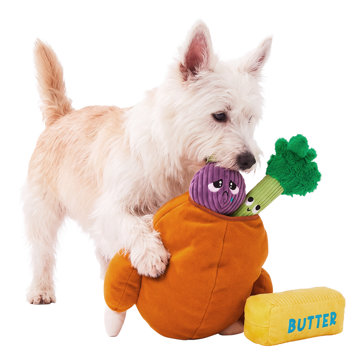 Over-Snuffed Turkey Plush Extra-Large + Multi-Part + Enrichment Dog Toy
