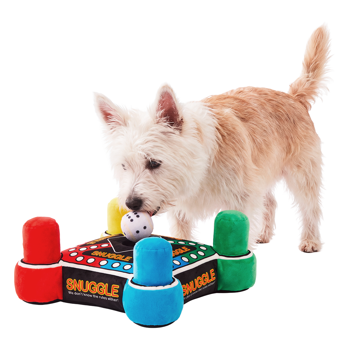 Snuggle Plush Extra-Large + Multi-Part + Enrichment + Fetch Dog Toy